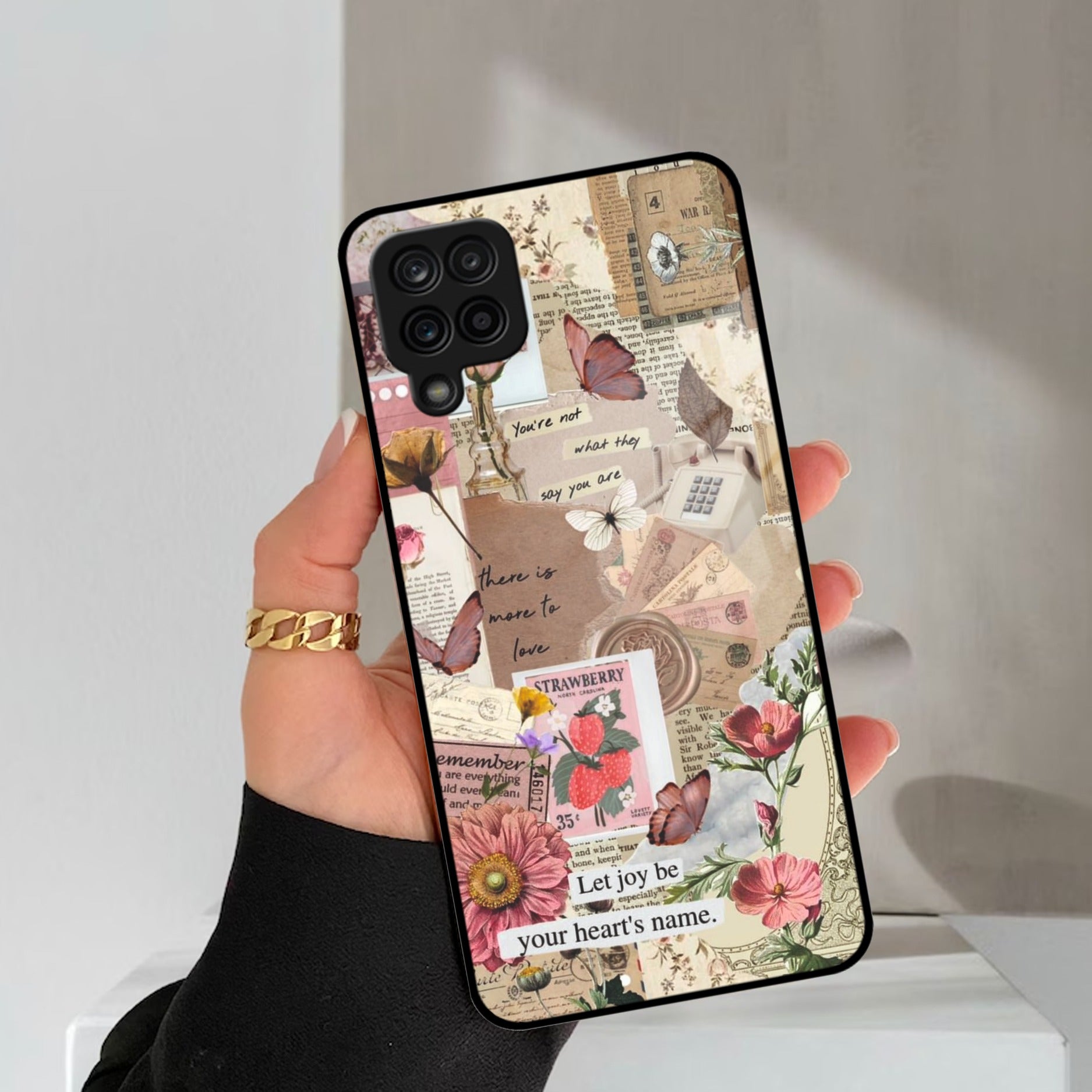 Vintage Vibes Glass Case Cover For Samsung Galaxy M42 5G