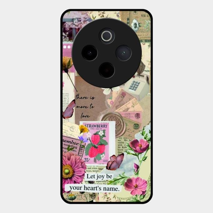 Vintage Vibes Glass Case Cover For Vivo T4 5G