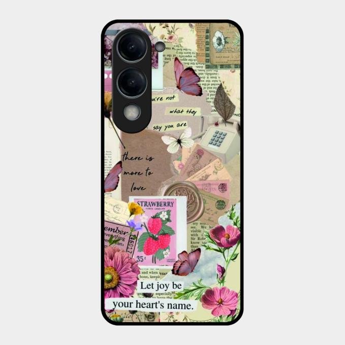 Vintage Vibes Glass Case Cover For Vivo T4 Lite 5G