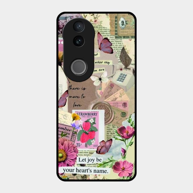 Vintage Vibes Glass Case Cover For Vivo T4R 5G