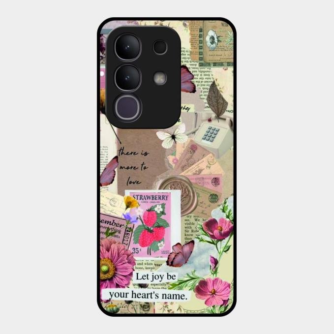 Vintage Vibes Glass Case Cover For Vivo T4X 5G