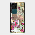 Vintage Vibes Glass Case Cover For Vivo V30 5G