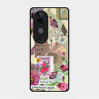Vintage Vibes Glass Case Cover For Vivo V40 Pro 5G