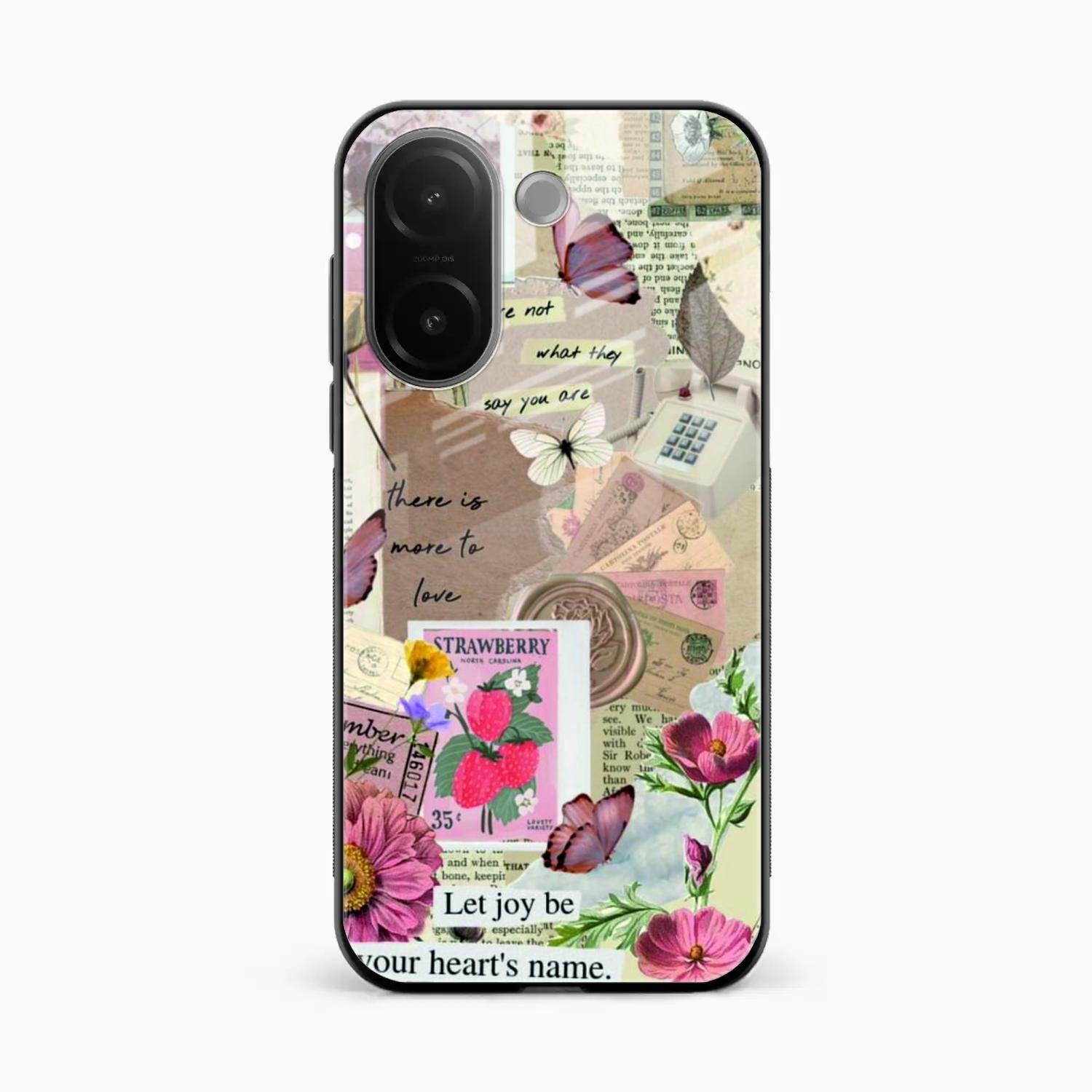 Vintage Vibes Glass Case Cover For Vivo V60e 5G
