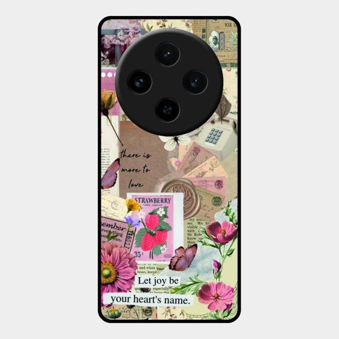 Vintage Vibes Glass Case Cover For Vivo X100 5G