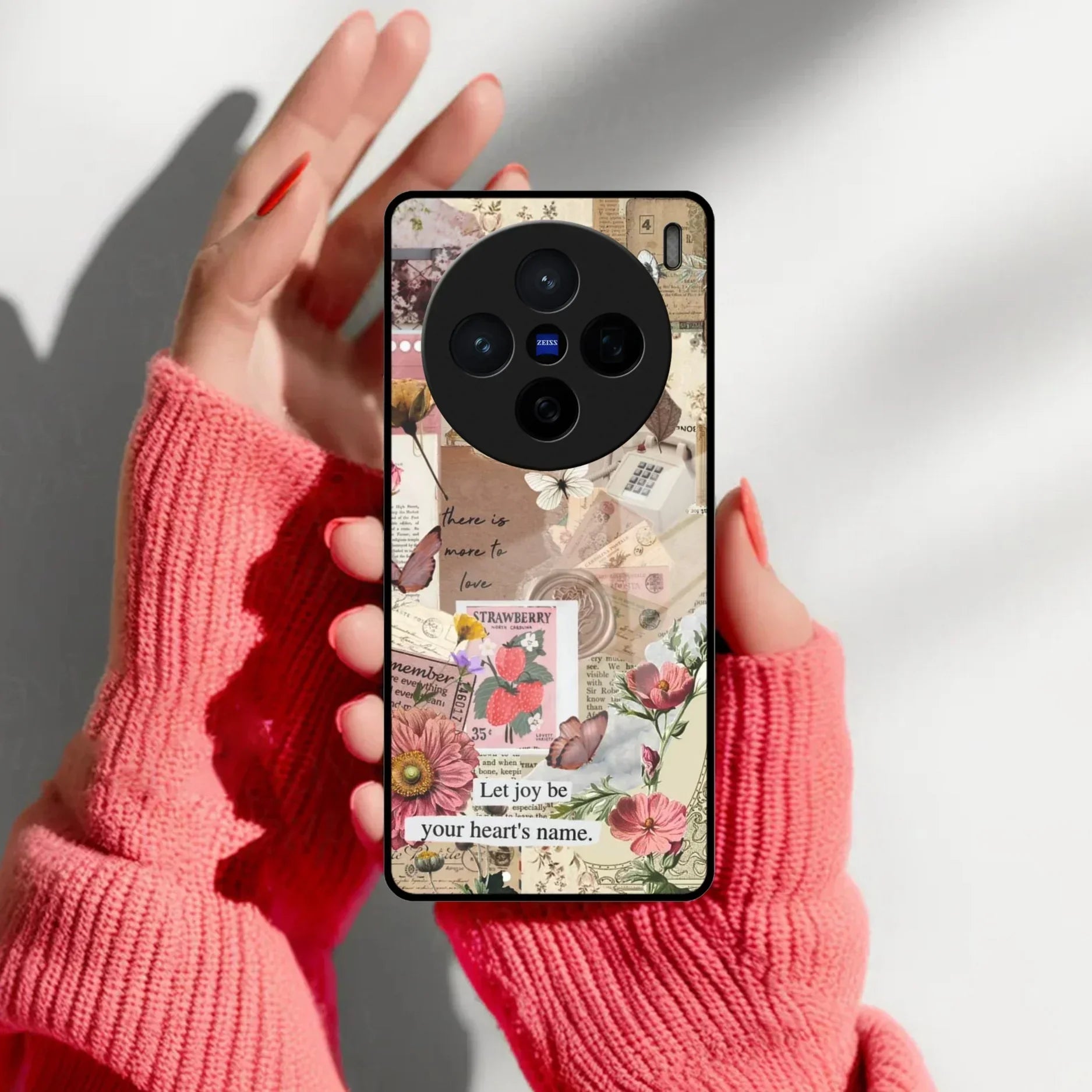 Vintage Vibes Glass Case Cover For Vivo - ShopOnCliQ