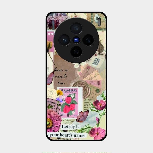 Vintage Vibes Glass Case Cover For Vivo X200 5G