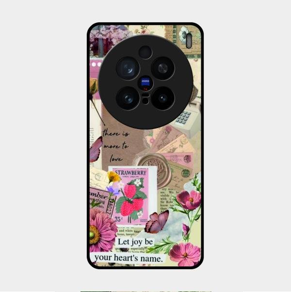 Vintage Vibes Glass Case Cover For Vivo X200 Pro 5G