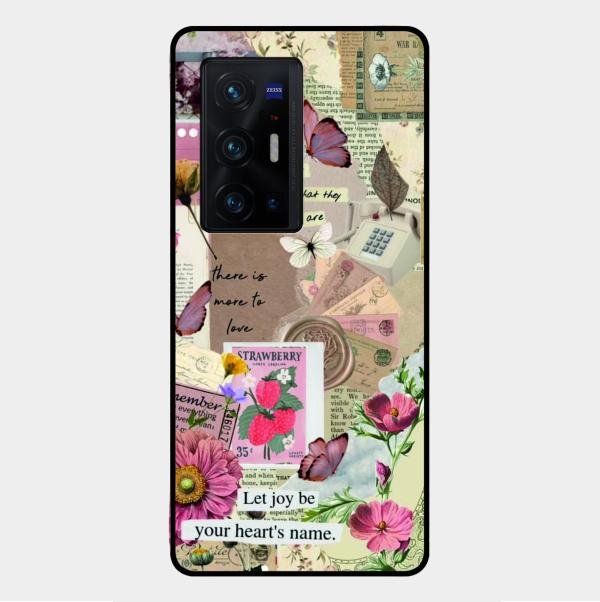 Vintage Vibes Glass Case Cover For Vivo X70 Pro Plus 5G