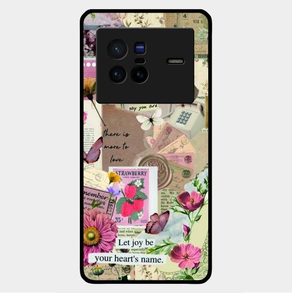 Vintage Vibes Glass Case Cover For Vivo X80 5G