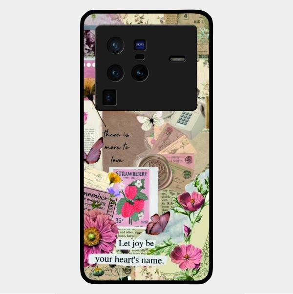 Vintage Vibes Glass Case Cover For Vivo X80 Pro 5G