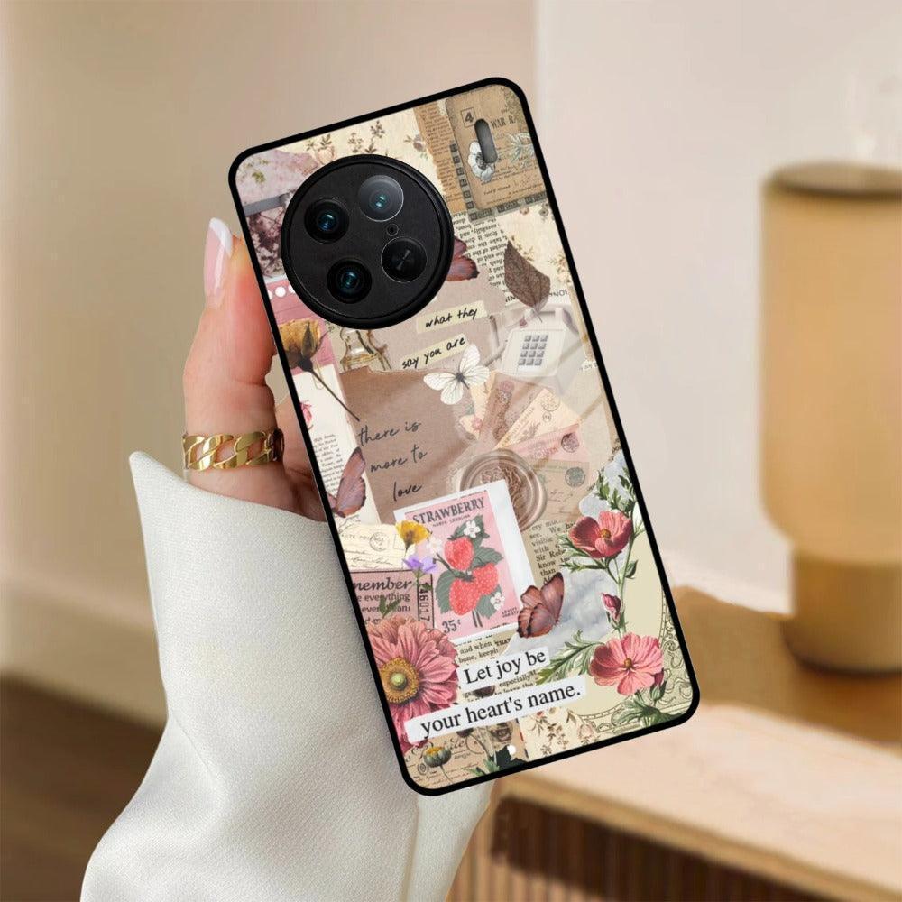 Vintage Vibes Glass Case Cover For Vivo - ShopOnCliQ