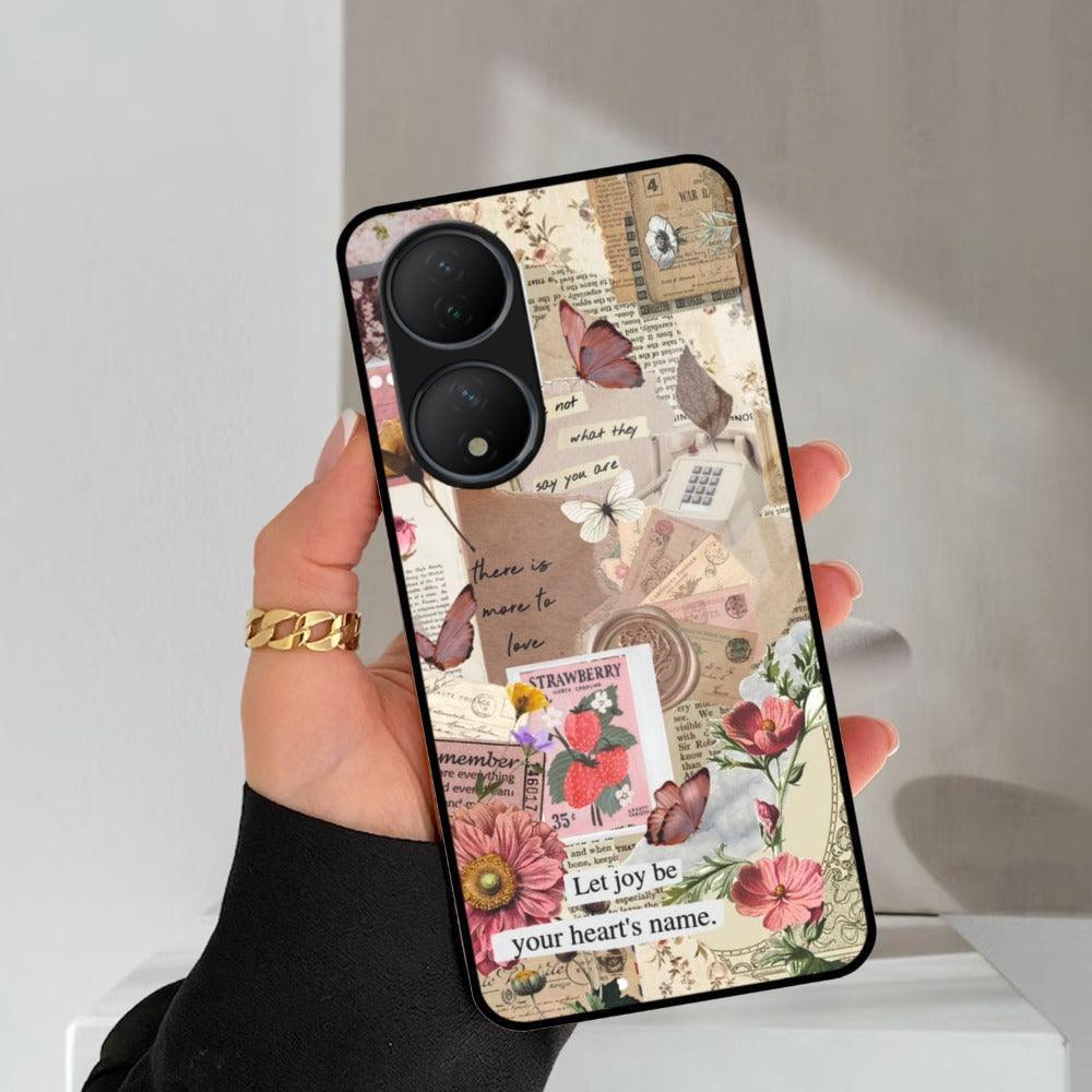 Vintage Vibes Glass Case Cover For Vivo - ShopOnCliQ