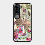 Vintage Vibes Glass Case Cover For Vivo Y300 5G