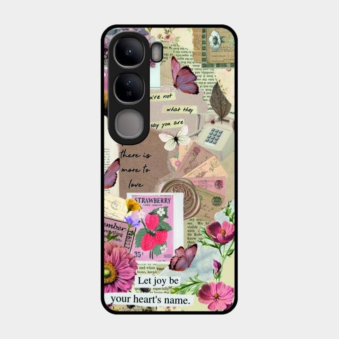 Vintage Vibes Glass Case Cover For Vivo Y300 5G