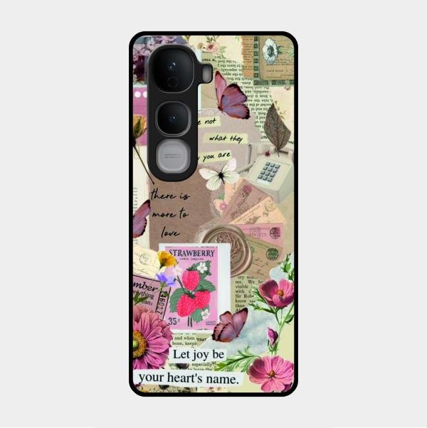 Vintage Vibes Glass Case Cover For Vivo Y400 Pro 5G