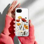 Vintage Wildflower Transparent Silicon Case For Google Pixel 9 Pro XL