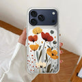 Vintage Wildflower Anti Yellow Clear Case For iPhone 17 Pro
