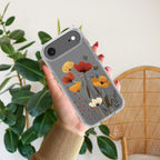 Vintage Wildflower Transparent Silicon Case For iPhone 13 Mini