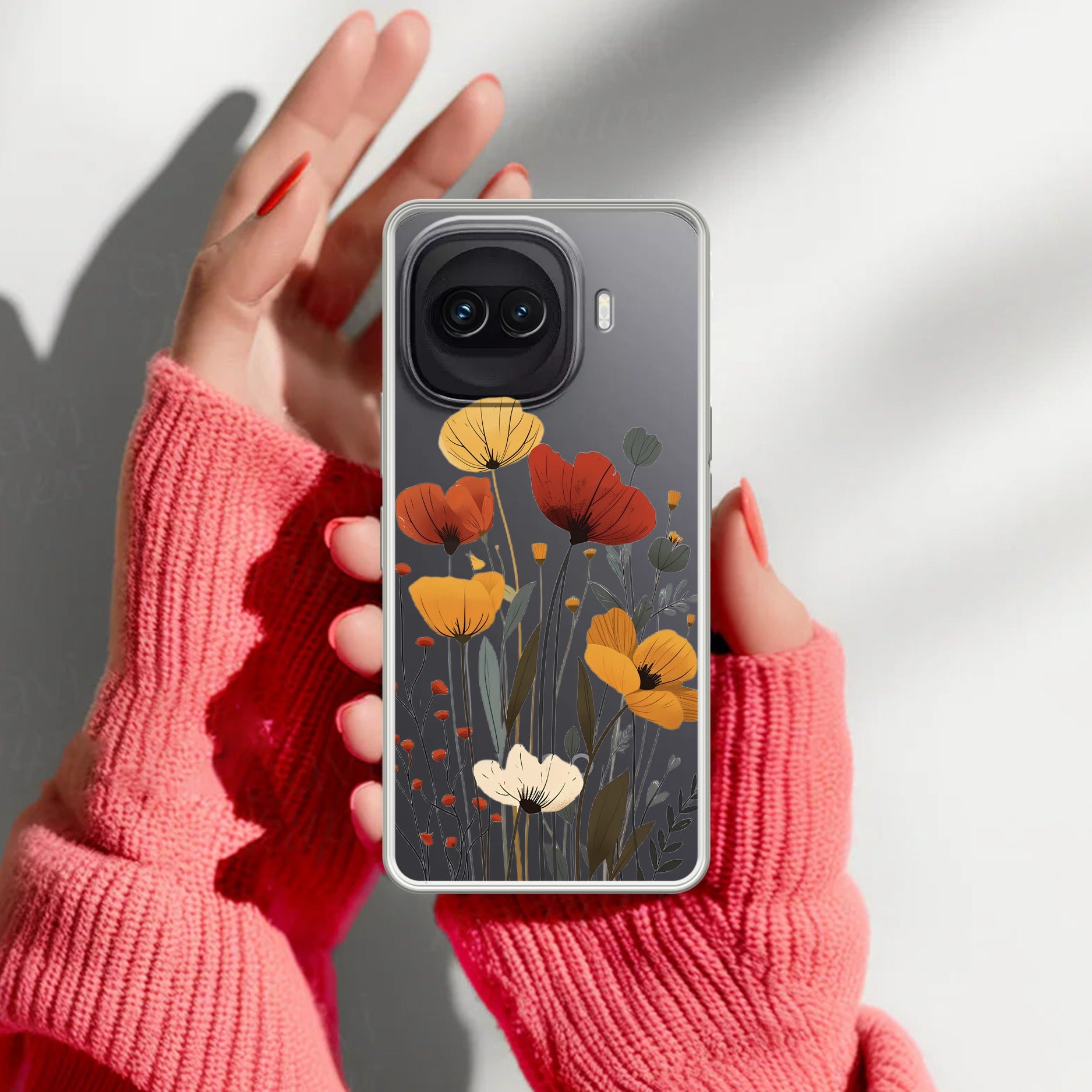 Vintage Wildflower Transparent Silicon Case For iQOO 15R 5G
