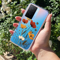 Vintage Wildflower Transparent Silicon Case For iQOO Z7s 5G