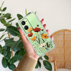 Vintage Wildflower Transparent Silicon Case For iQOO Z9 Lite 5G