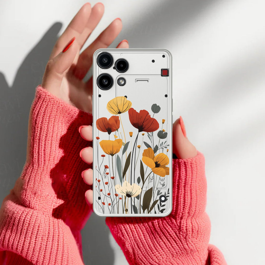 Vintage Wildflower Anti Yellow Case For Nothing Phone 3a Lite 5G