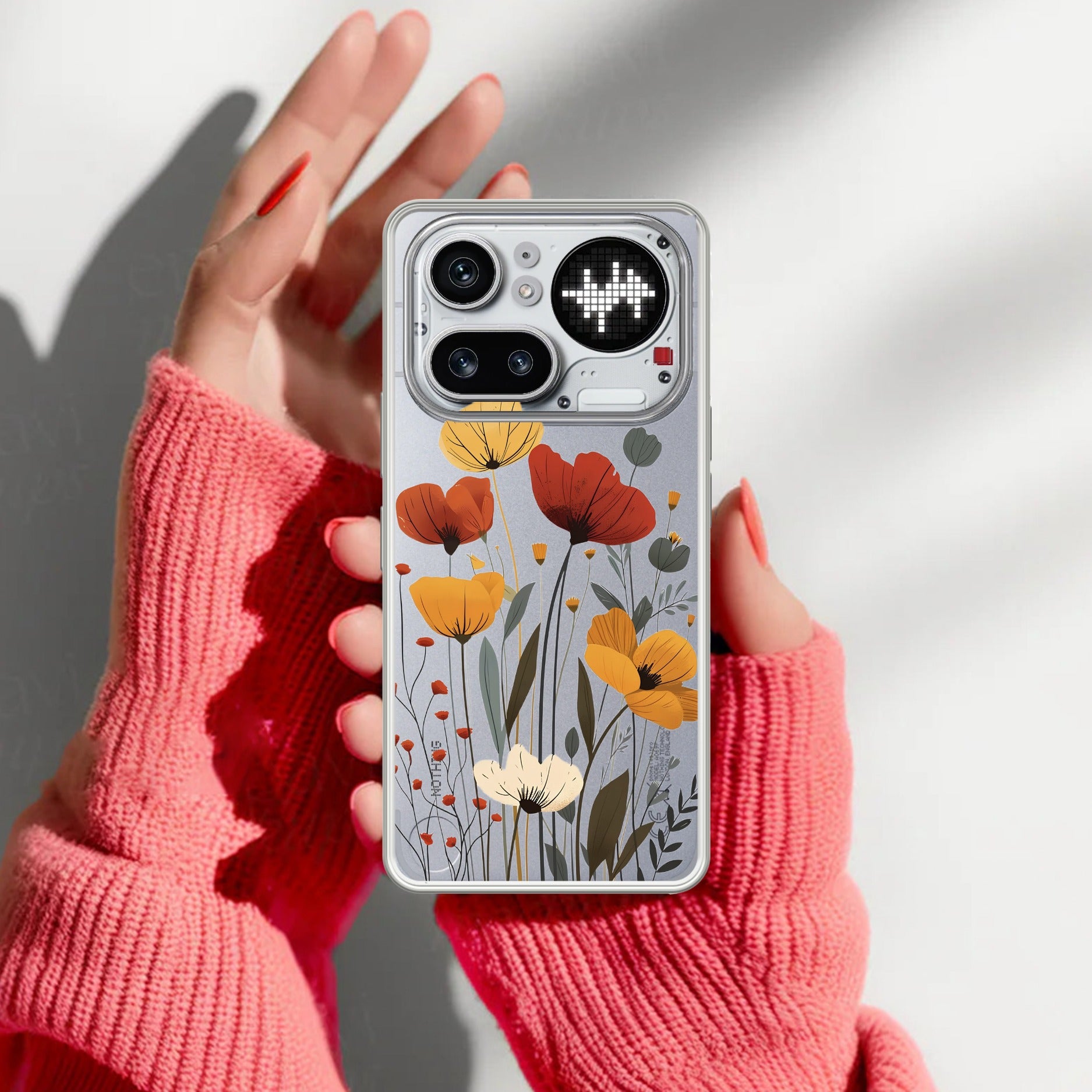 Vintage Wildflower Anti Yellow Case For Nothing Phone 4A Pro 5G