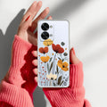 Vintage Wildflower Transparent Silicon Case For OnePlus Nord 2T 5G