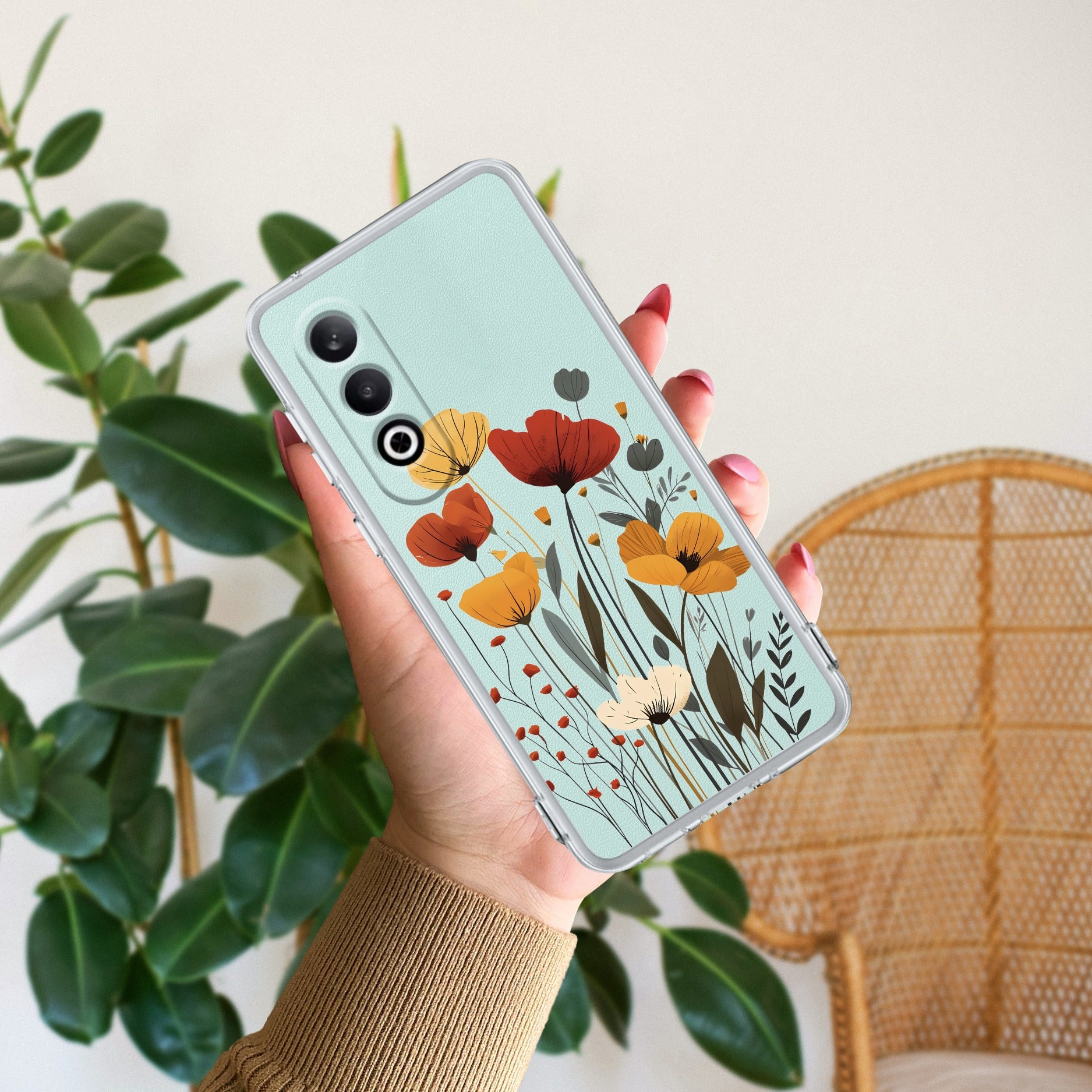 Vintage Wildflower Anti Yellow Case For OnePlus Nord CE 4 5G