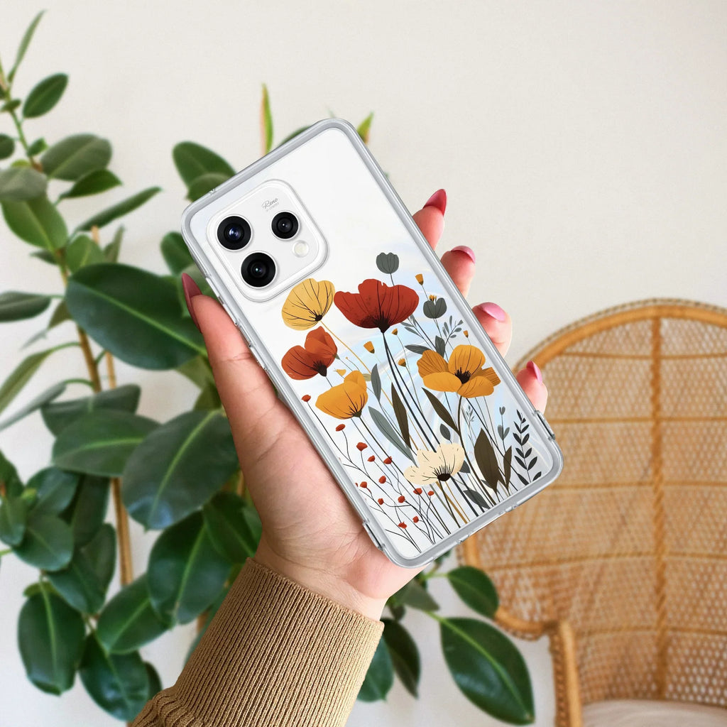 Vintage Wildflower Anti Yellow Case For Oppo Reno 15 5G