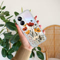 Vintage Wildflower Transparent Silicon Case For Realme 10 Pro Plus 5G