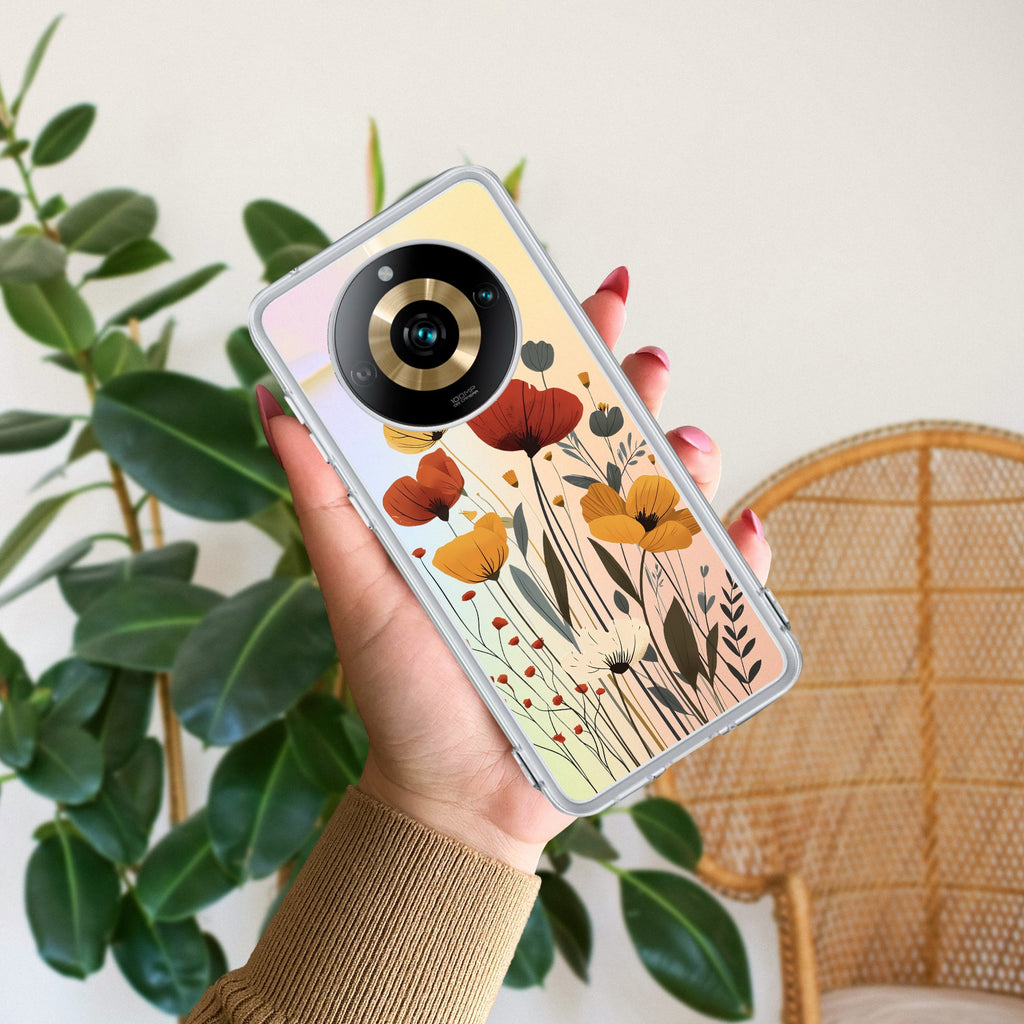 Vintage Wildflower Anti Yelllow Case For Realme 11 Pro Plus 5G