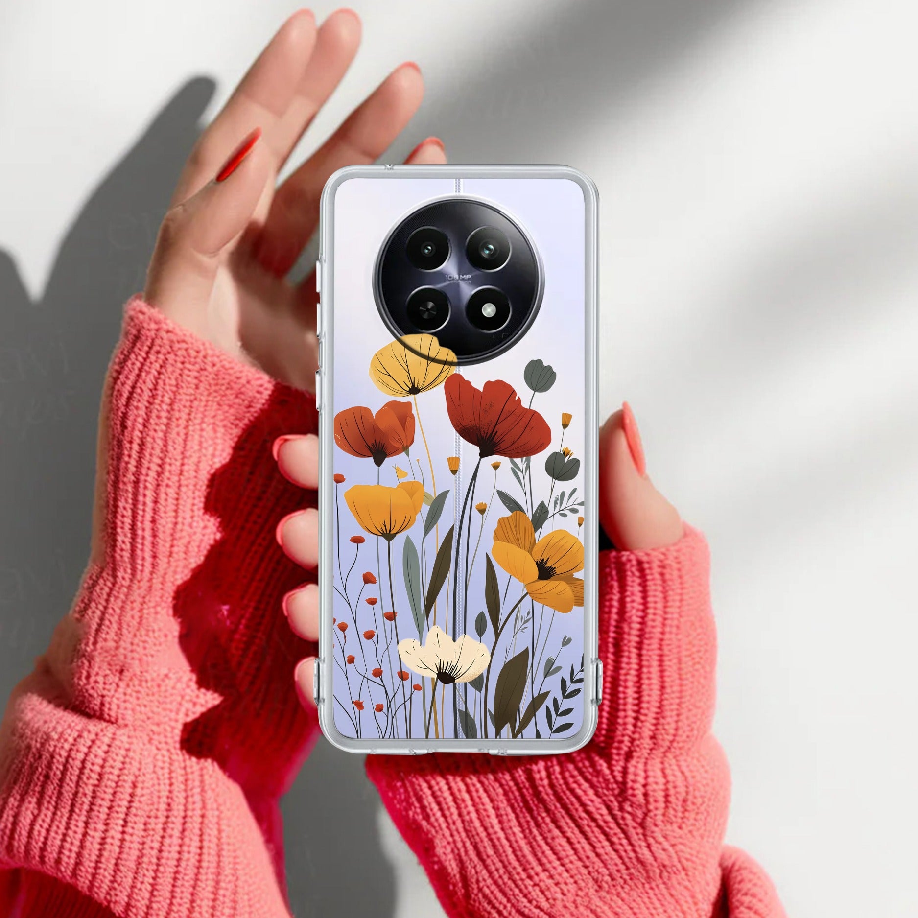 Vintage Wildflower Anti Yelllow Case For Realme 13 Plus 5G