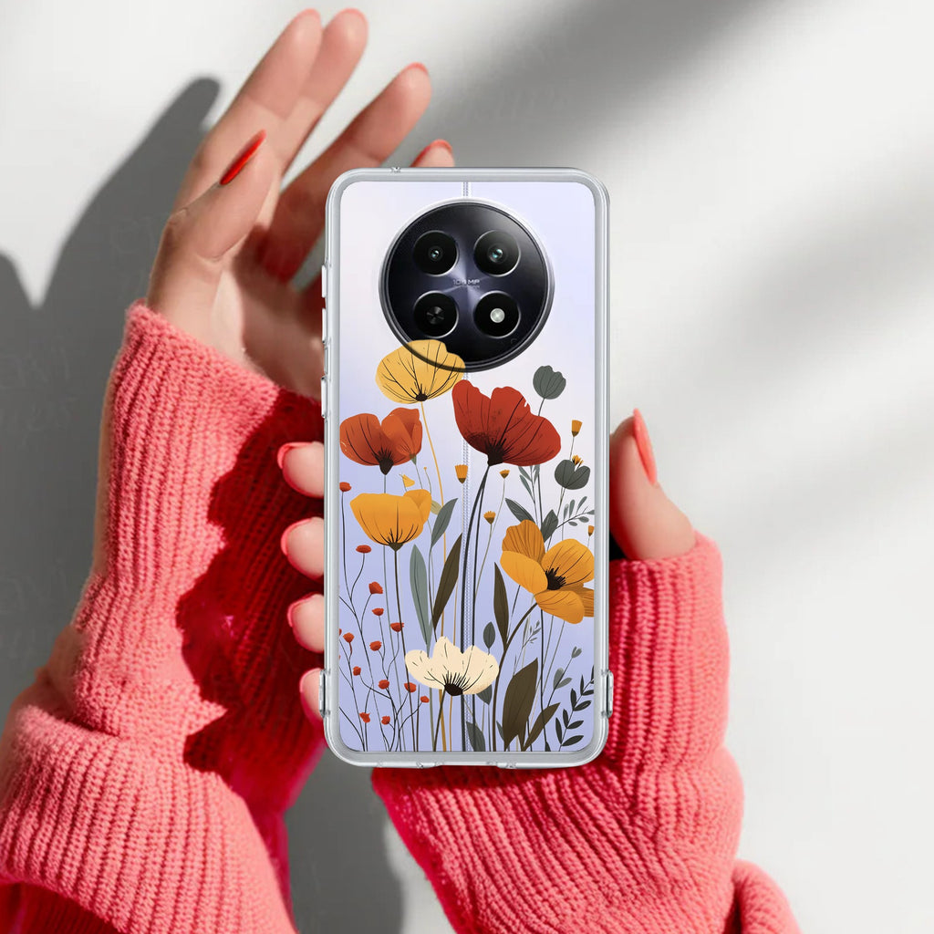 Wild Rose Anti Yelllow Case For Realme P4 Pro 5G