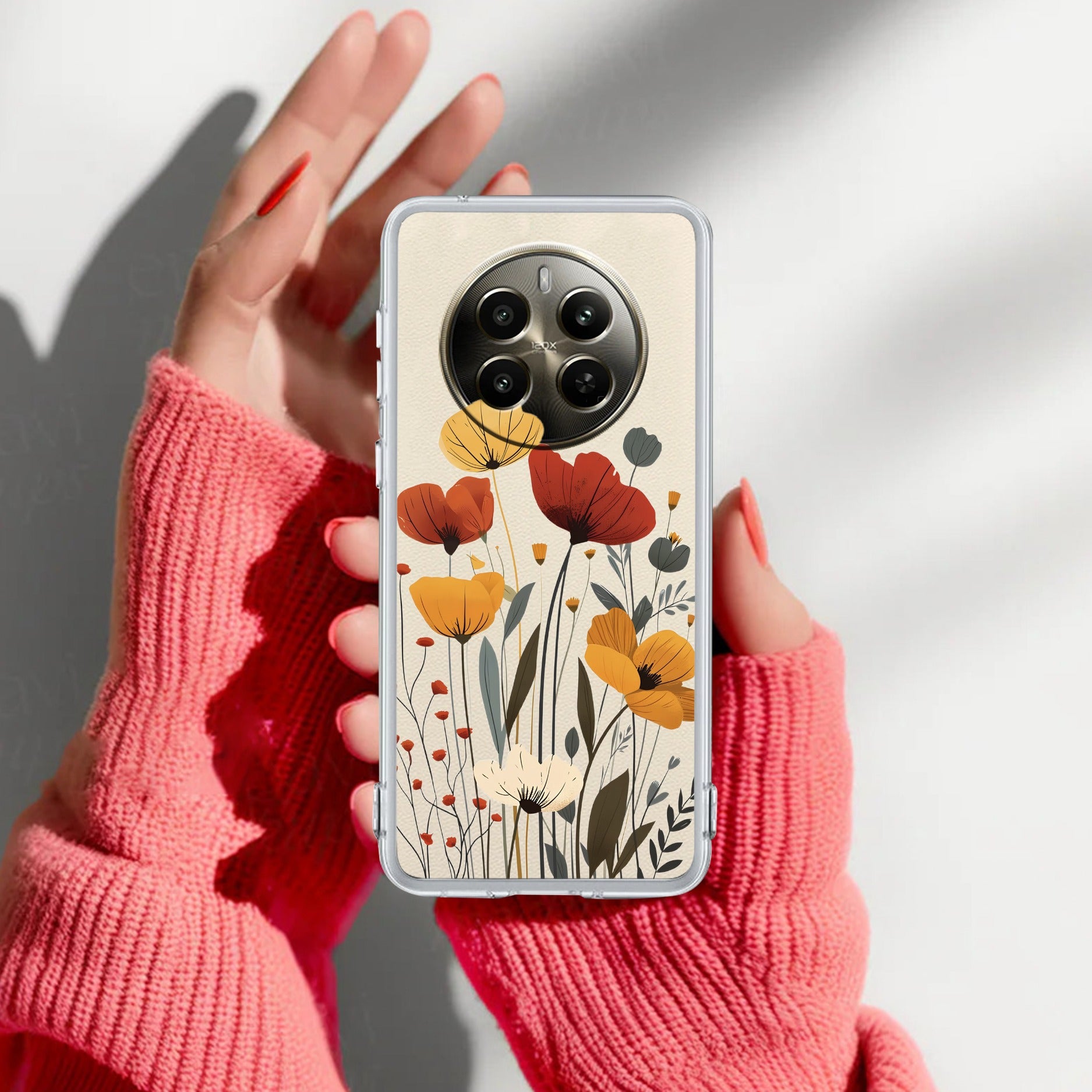 Vintage Wildflower Anti Yelllow Case For Realme 12 Pro Plus 5G