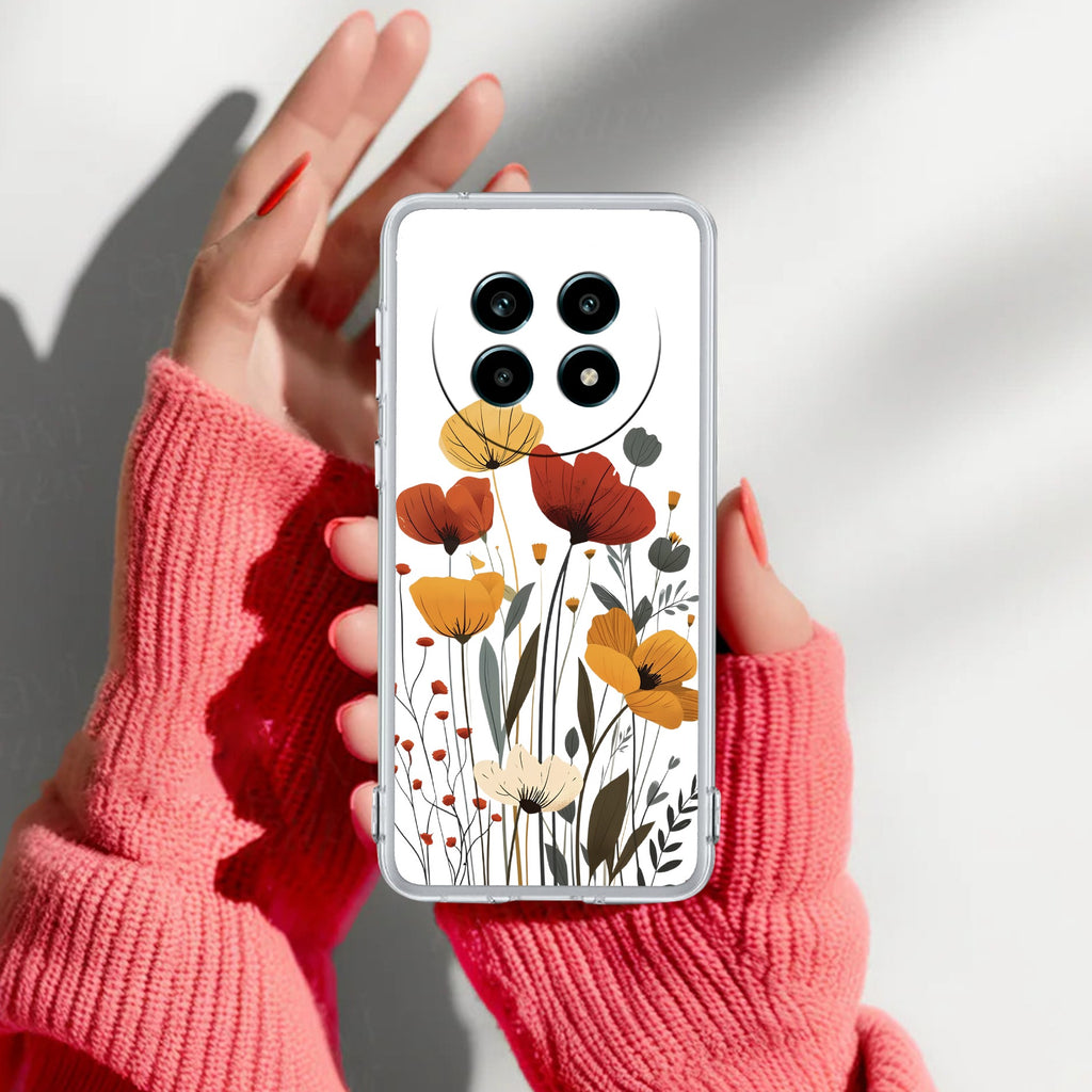 Vintage Wildflower Anti Yelllow Case For Realme 14 Pro Lite 5G