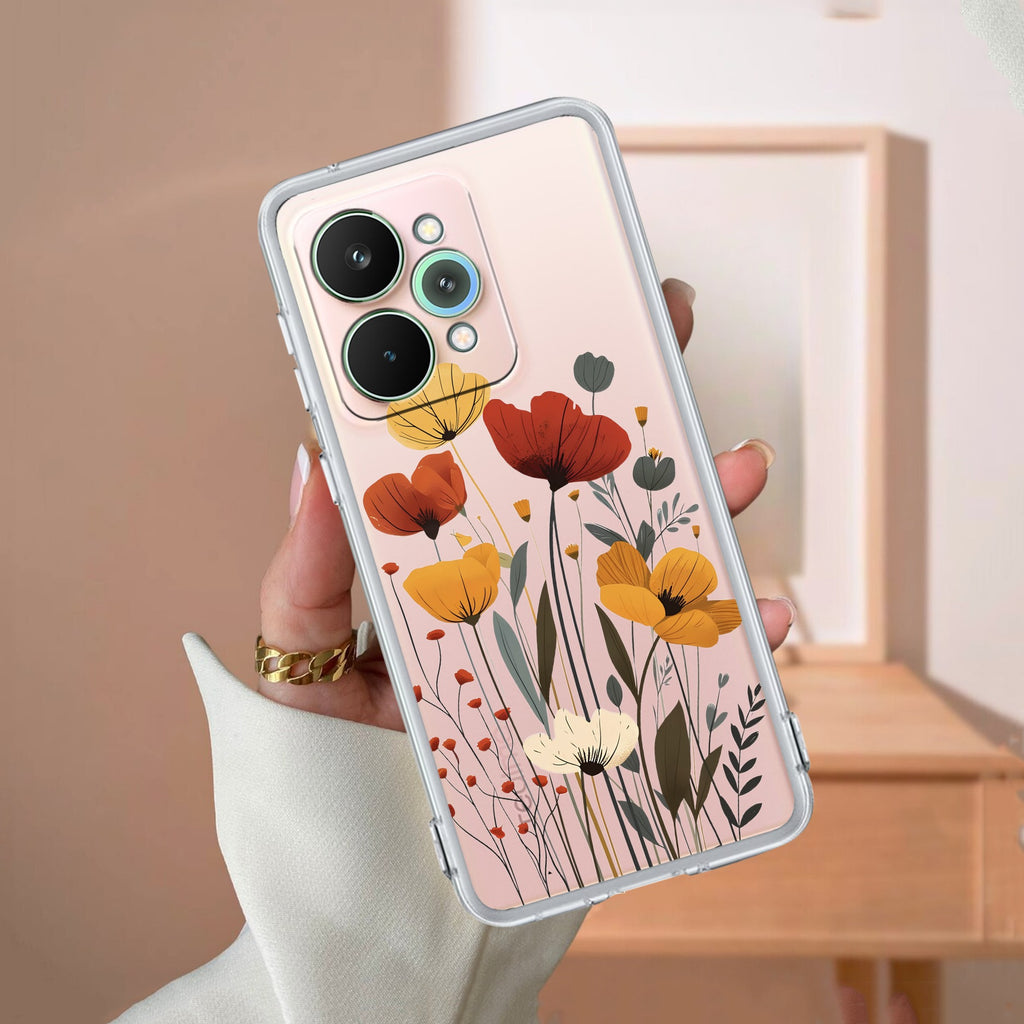 Vintage Wildflower Anti Yellow Case For Realme 15 Pro 5G