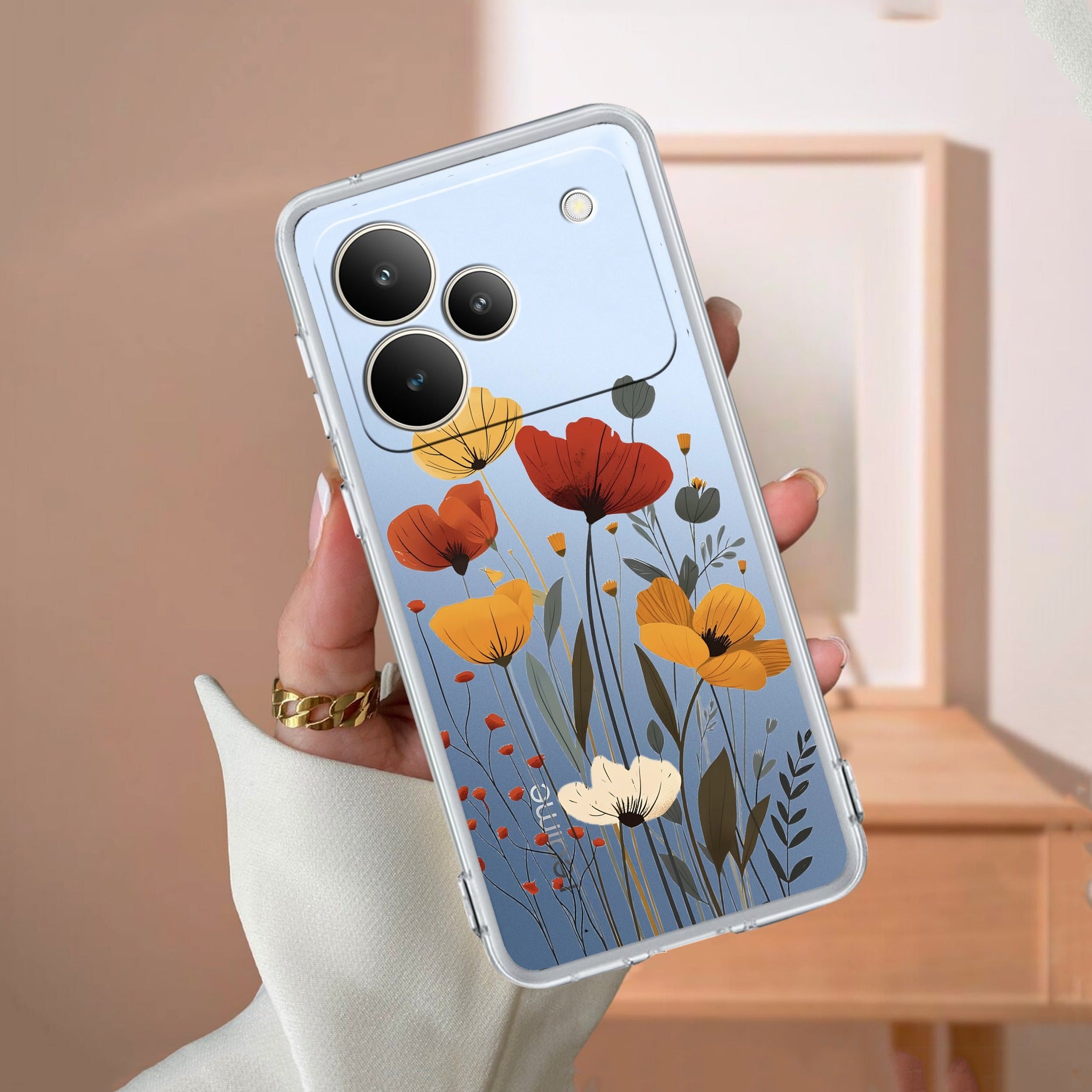Vintage Wildflower Anti Yelllow Case For Realme P4 Pro 5G