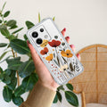 Vintage Wildflower Transparent Silicon Case For Redmi Note 13 Pro 5G