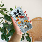 Vintage Wildflower Transparent Silicon Case For Redmi Note 14 Pro 5G