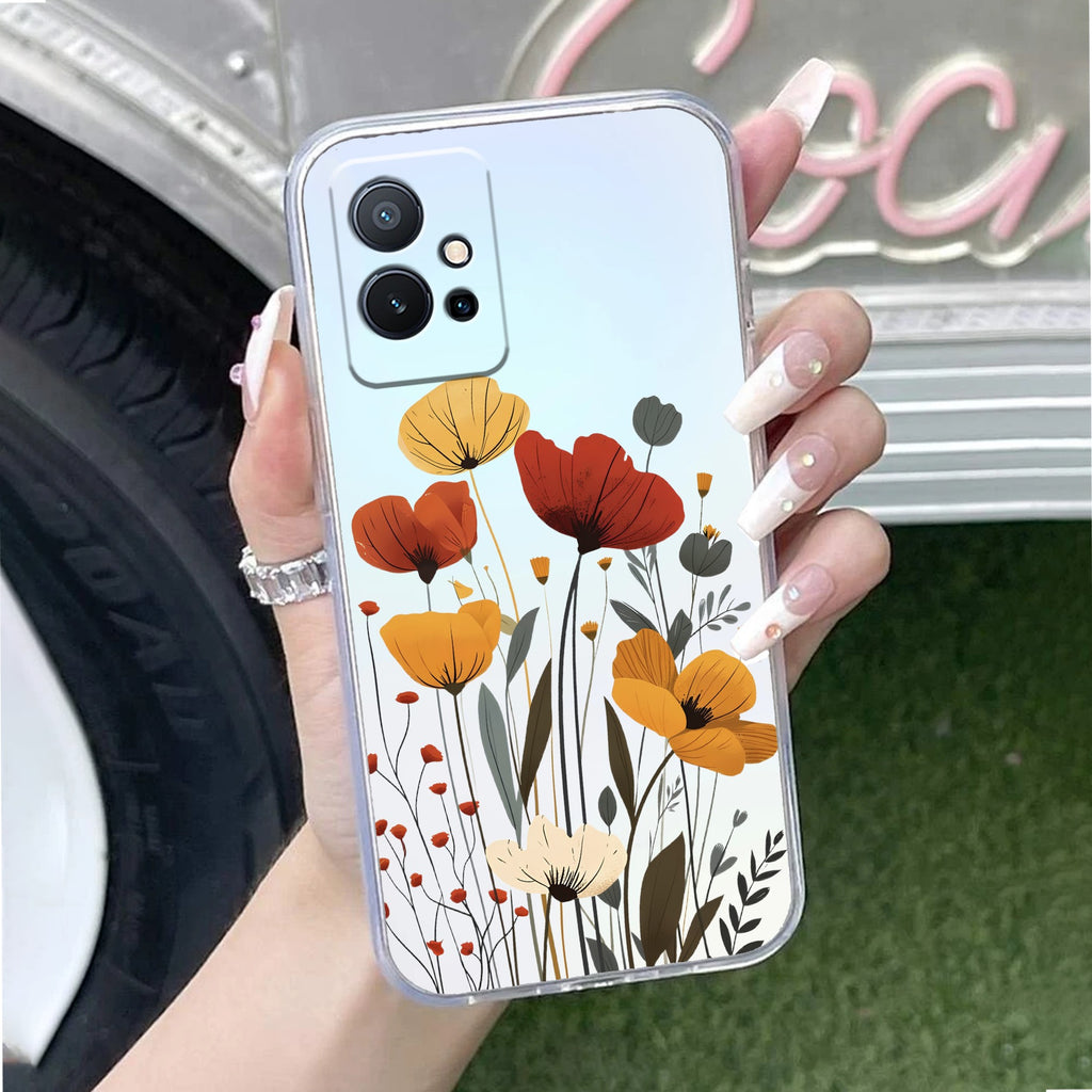 Vintage Wildflower Anti Yellow Case For Vivo T1 5G