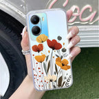 Vintage Wildflower Transparent Silicon Case For Vivo T2x 5G