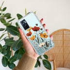 Vintage Wildflower Transparent Silicon Case For Vivo V23E