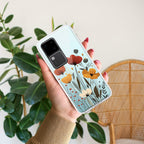 Vintage Wildflower Transparent Silicon Case For Vivo V30 5G