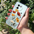 Vintage Wildflower Transparent Silicon Case For Vivo V30e 5G