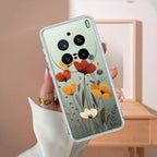 Vintage Wildflower Transparent Silicon Case For Vivo X200 Pro 5G