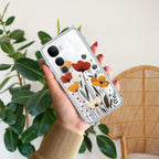 Vintage Wildflower Transparent Silicon Case For Vivo V50 5G