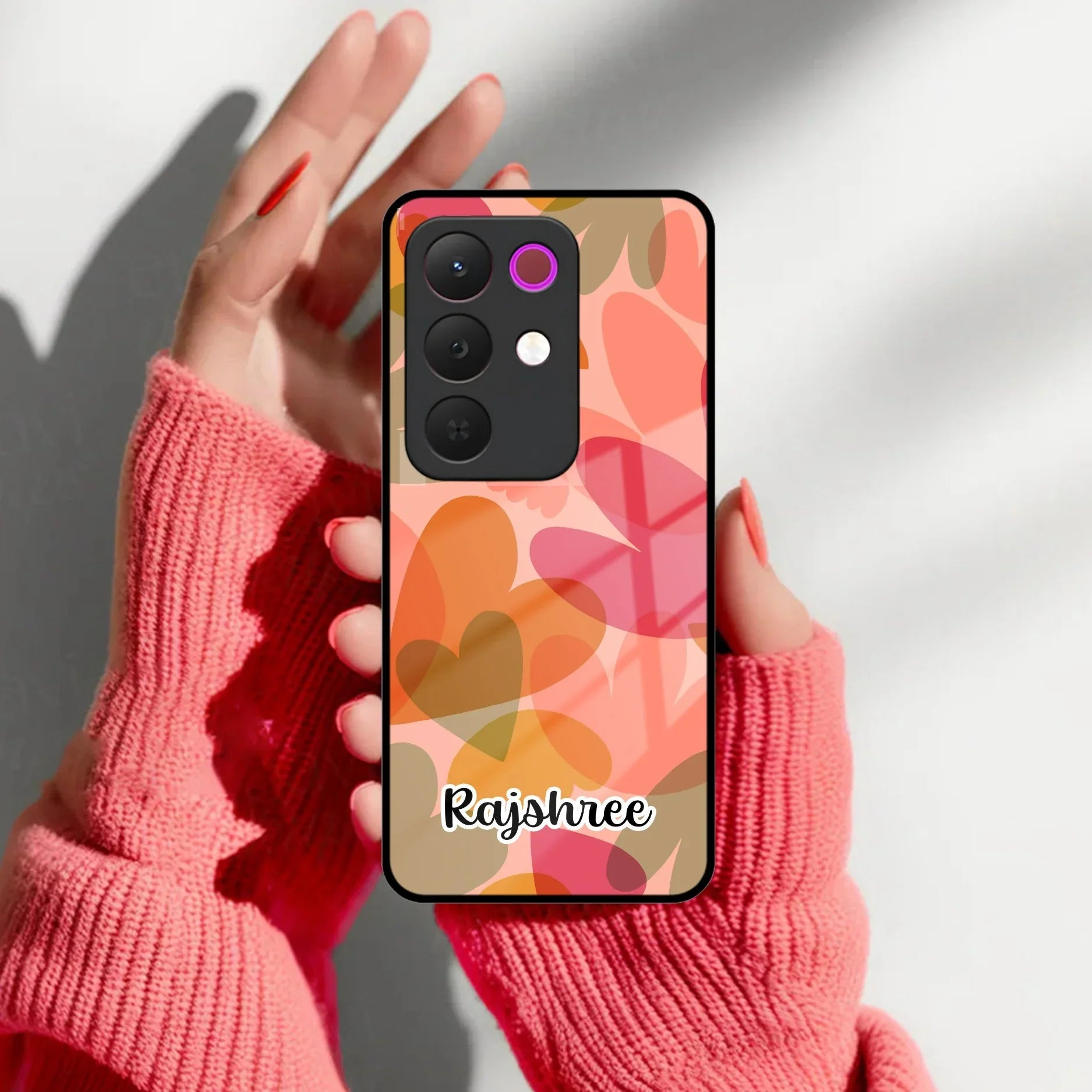 Virginia Customize Glass Case Cover For Realme/Narzo