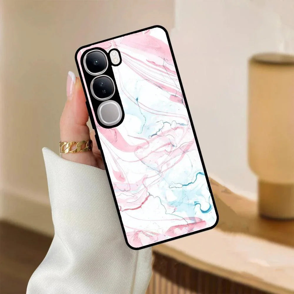 Fashion Marble Texture Glossy Metal Case Cover For Vivo - ShopOnCliQ